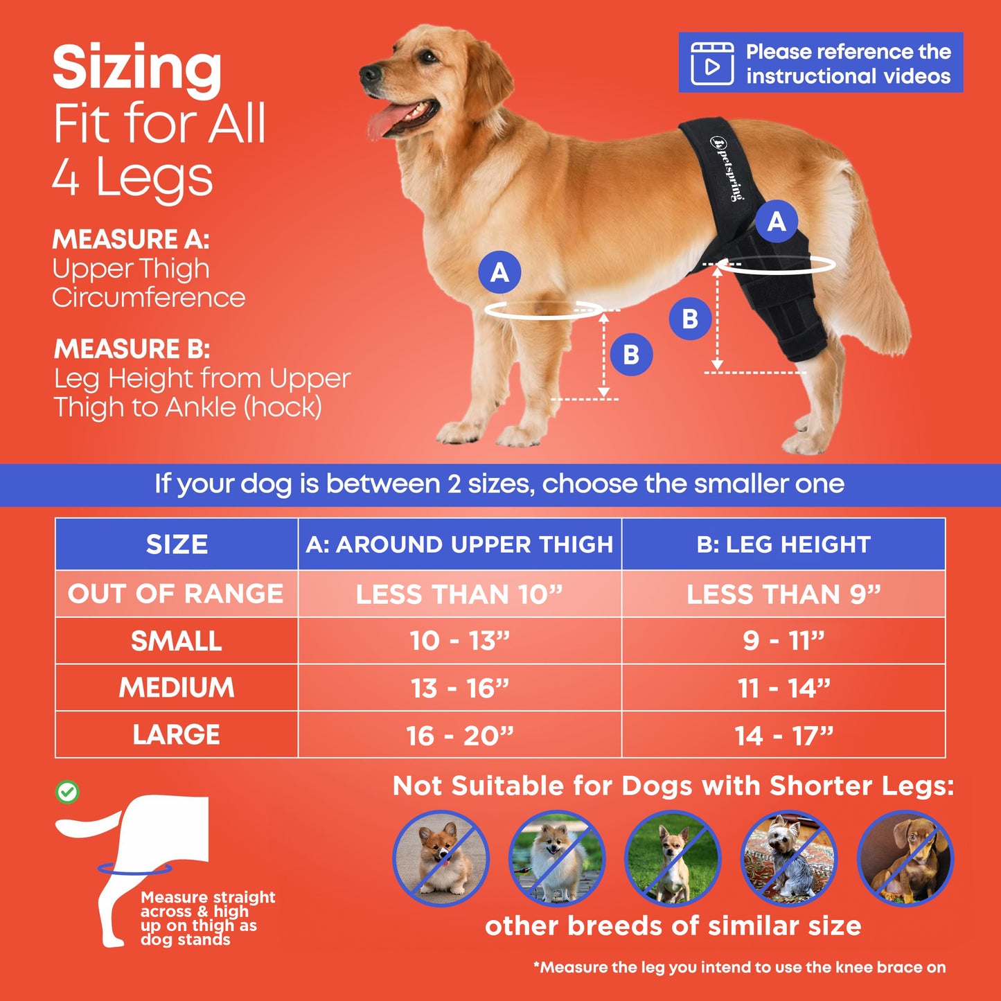 Sizing chart